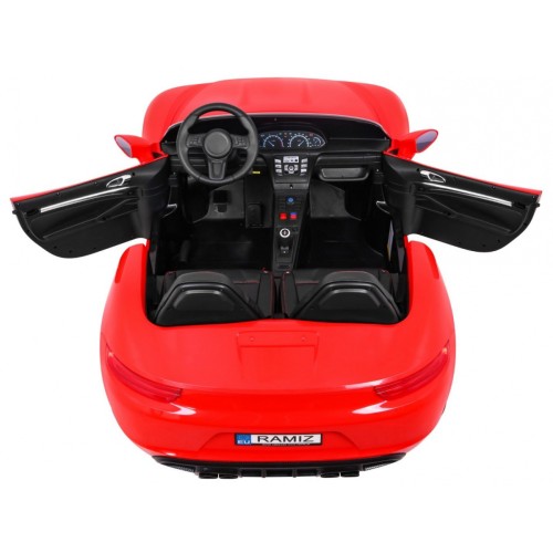 Dětská červená nafouknutá kola Perfecta Auto 2 Bezkartáčový motor MP3 LED pomalý start