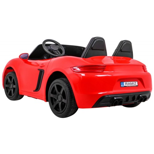 Dětská červená nafouknutá kola Perfecta Auto 2 Bezkartáčový motor MP3 LED pomalý start