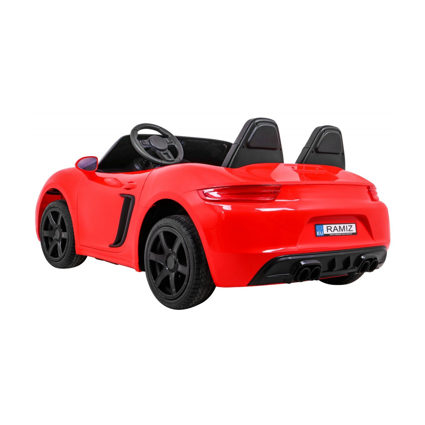 Dětská červená nafouknutá kola Perfecta Auto 2 Bezkartáčový motor MP3 LED pomalý start