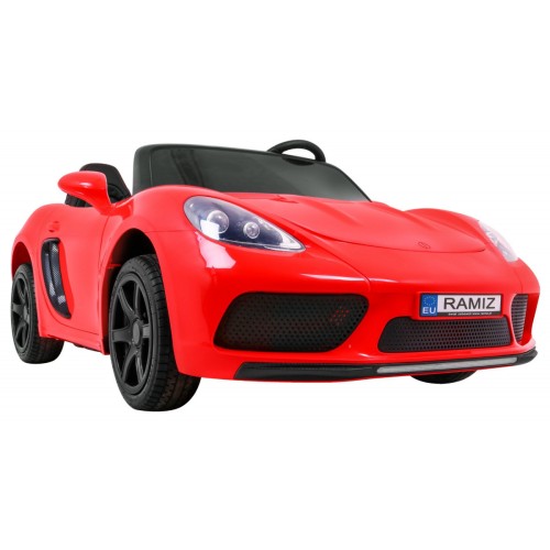 Dětská červená nafouknutá kola Perfecta Auto 2 Bezkartáčový motor MP3 LED pomalý start