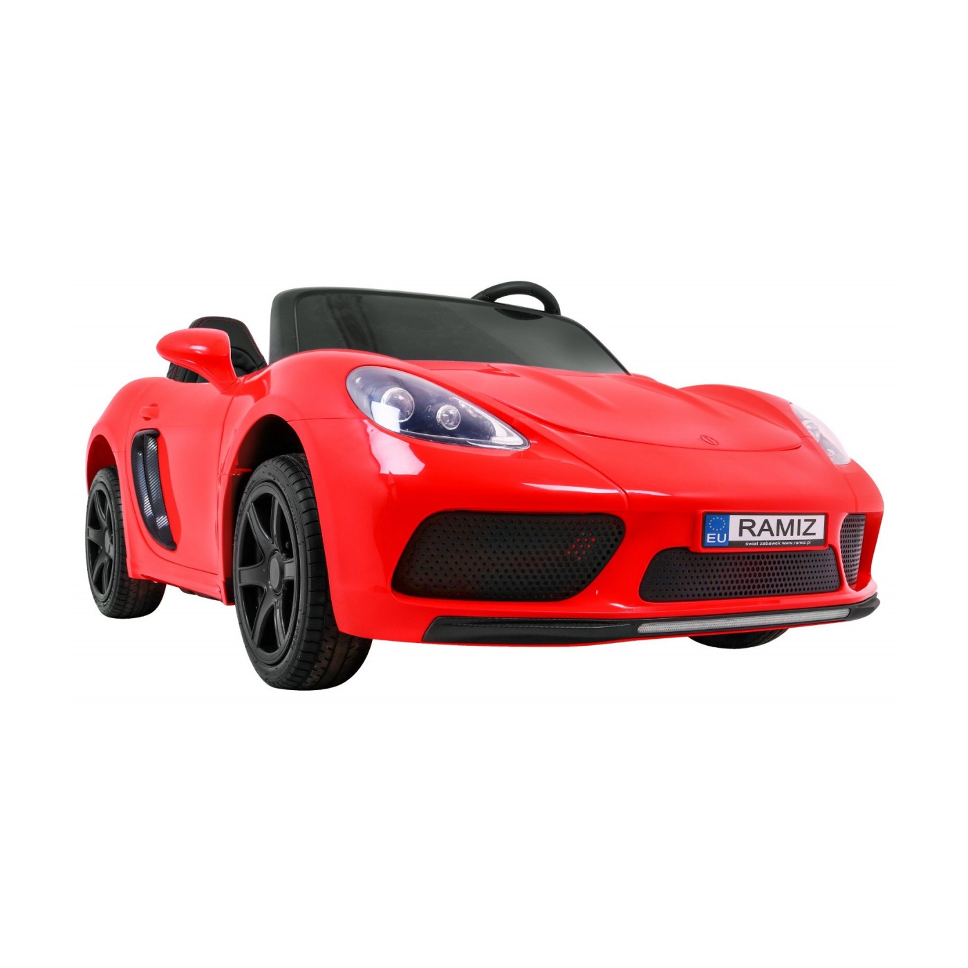 Dětská červená nafouknutá kola Perfecta Auto 2 Bezkartáčový motor MP3 LED pomalý start