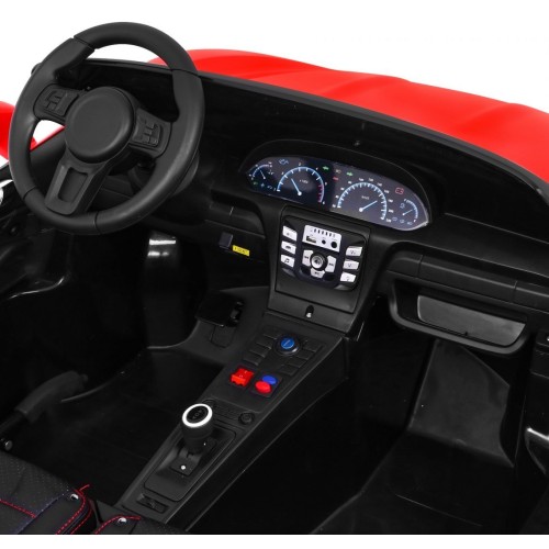 Dětská červená nafouknutá kola Perfecta Auto 2 Bezkartáčový motor MP3 LED pomalý start
