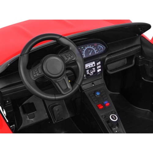Dětská červená nafouknutá kola Perfecta Auto 2 Bezkartáčový motor MP3 LED pomalý start