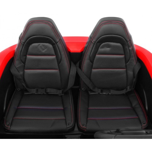 Dětská červená nafouknutá kola Perfecta Auto 2 Bezkartáčový motor MP3 LED pomalý start