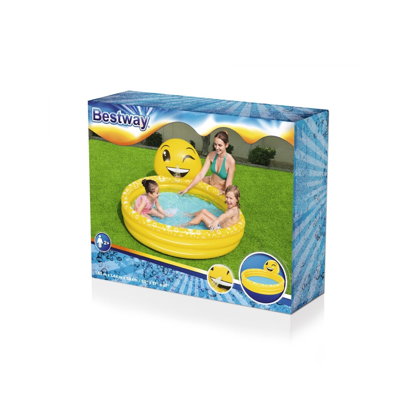 Bazén brouzdaliště Veselý smajlík 1 65 1 44 69cm BESTWAY