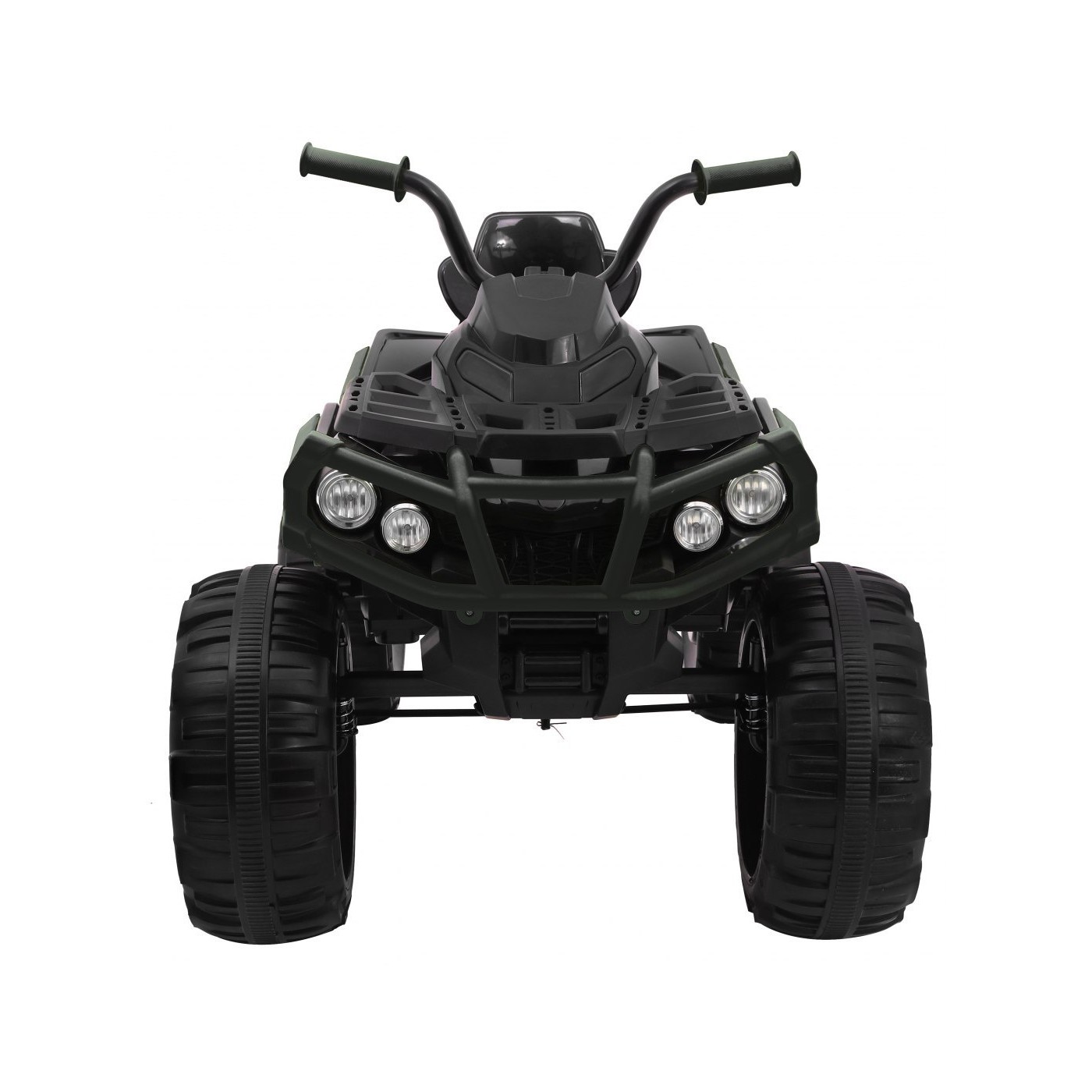 Čtyřkolka ATV 2,4 GHz na baterii děti černá + dálkové ovládání EVA kola + MP3 rádio + pomalý start