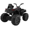 Čtyřkolka ATV 2,4 GHz na baterii děti černá + dálkové ovládání EVA kola + MP3 rádio + pomalý start