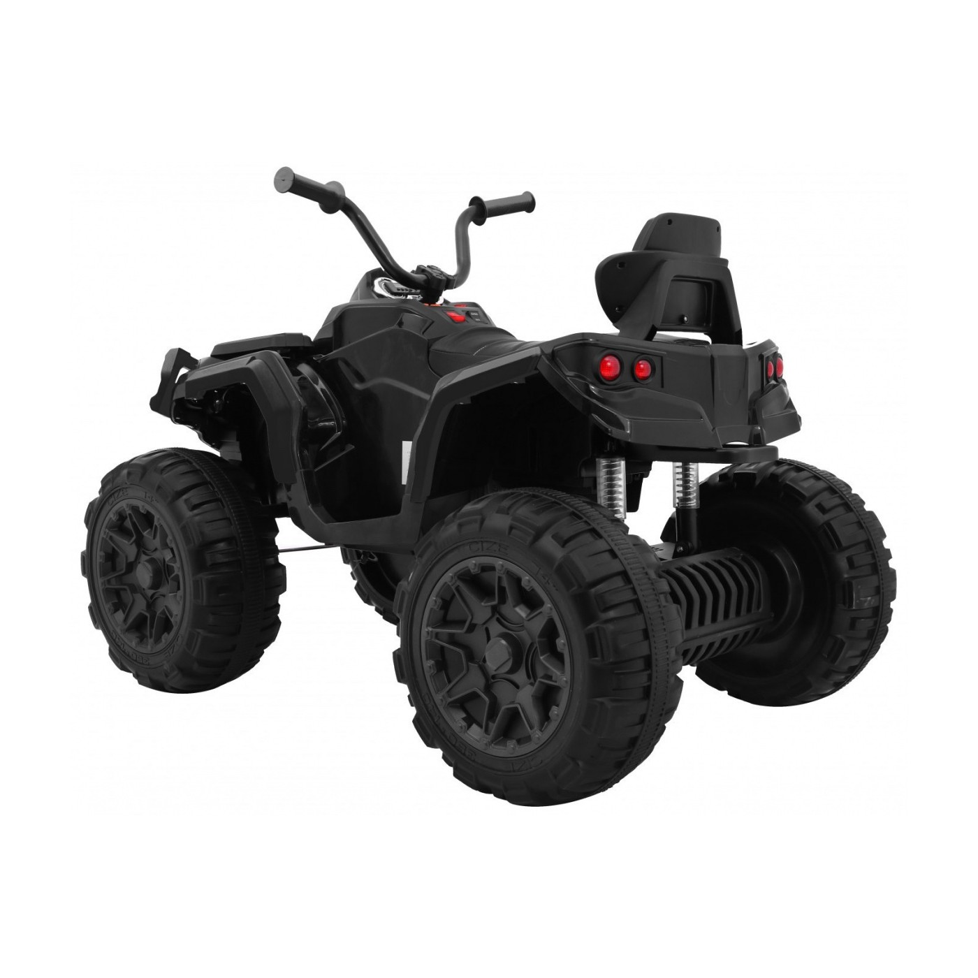 Čtyřkolka ATV 2,4 GHz na baterii děti černá + dálkové ovládání EVA kola + MP3 rádio + pomalý start