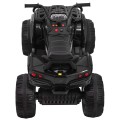 Čtyřkolka ATV 2,4 GHz na baterii děti černá + dálkové ovládání EVA kola + MP3 rádio + pomalý start
