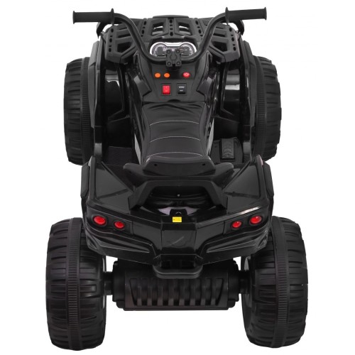 Čtyřkolka ATV 2,4 GHz na baterii děti černá + dálkové ovládání EVA kola + MP3 rádio + pomalý start