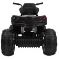 Čtyřkolka ATV 2,4 GHz na baterii děti černá + dálkové ovládání EVA kola + MP3 rádio + pomalý start