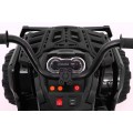 Čtyřkolka ATV 2,4 GHz na baterii děti černá + dálkové ovládání EVA kola + MP3 rádio + pomalý start