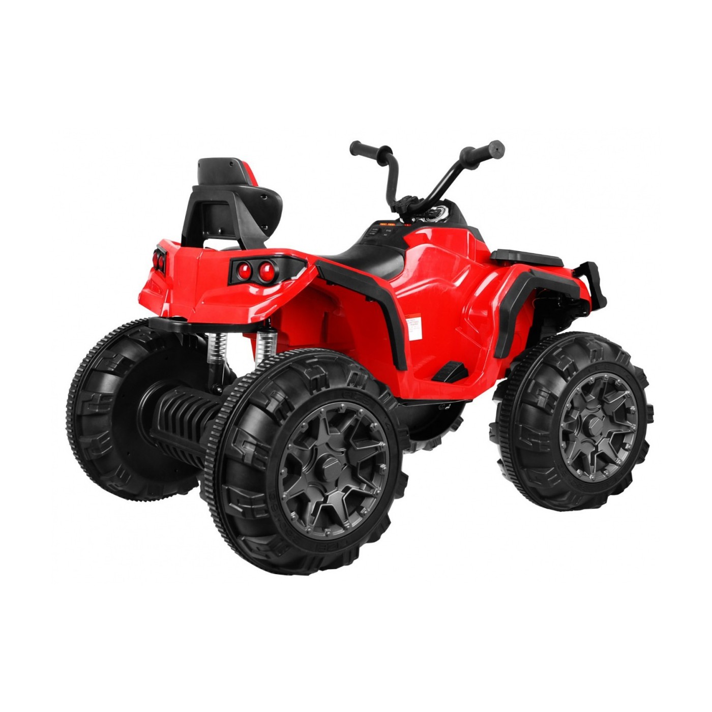 Čtyřkolka ATV 2,4 GHz na baterii pro děti červená + dálkové ovládání + kolečka EVA + rádio MP3 + pomalý start