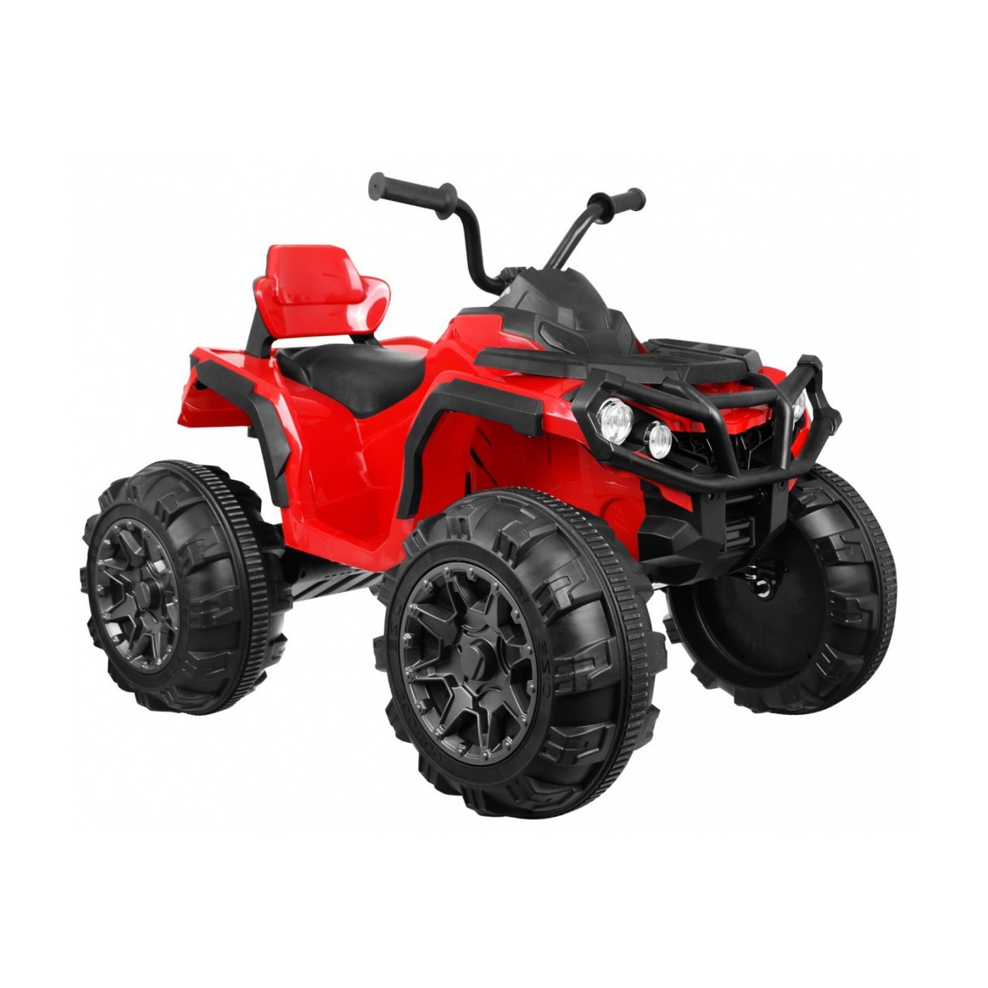 Čtyřkolka ATV 2,4 GHz na baterii pro děti červená + dálkové ovládání + kolečka EVA + rádio MP3 + pomalý start