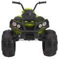 Čtyřkolka ATV 2,4 GHz na baterii pro děti zelená + dálkové ovládání + kolečka EVA + rádio MP3 + pomalý start