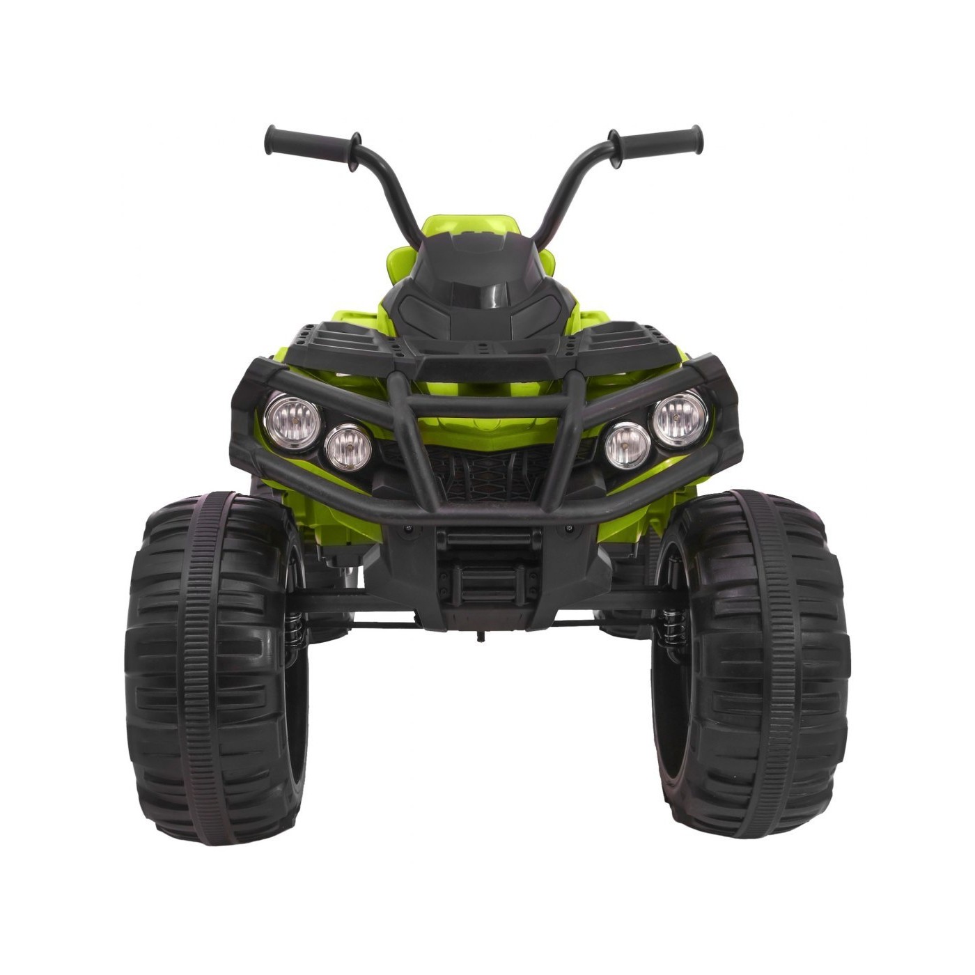 Čtyřkolka ATV 2,4 GHz na baterii pro děti zelená + dálkové ovládání + kolečka EVA + rádio MP3 + pomalý start