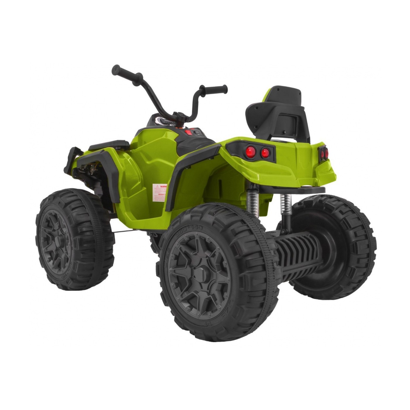 Čtyřkolka ATV 2,4 GHz na baterii pro děti zelená + dálkové ovládání + kolečka EVA + rádio MP3 + pomalý start