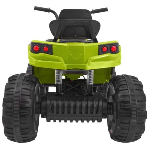 Čtyřkolka ATV 2,4 GHz na baterii pro děti zelená + dálkové ovládání + kolečka EVA + rádio MP3 + pomalý start