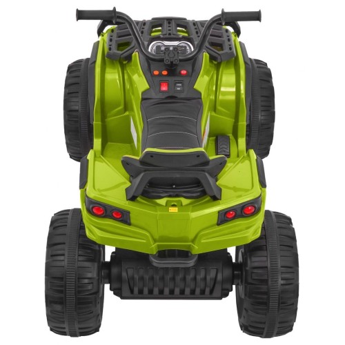 Čtyřkolka ATV 2,4 GHz na baterii pro děti zelená + dálkové ovládání + kolečka EVA + rádio MP3 + pomalý start