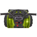 Čtyřkolka ATV 2,4 GHz na baterii pro děti zelená + dálkové ovládání + kolečka EVA + rádio MP3 + pomalý start