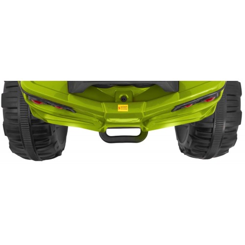Čtyřkolka ATV 2,4 GHz na baterii pro děti zelená + dálkové ovládání + kolečka EVA + rádio MP3 + pomalý start