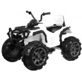 Quad ATV dětská baterie bílá EVA rádio MP3 LED pomalý start