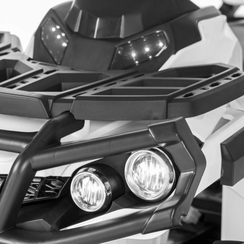Quad ATV dětská baterie bílá EVA rádio MP3 LED pomalý start