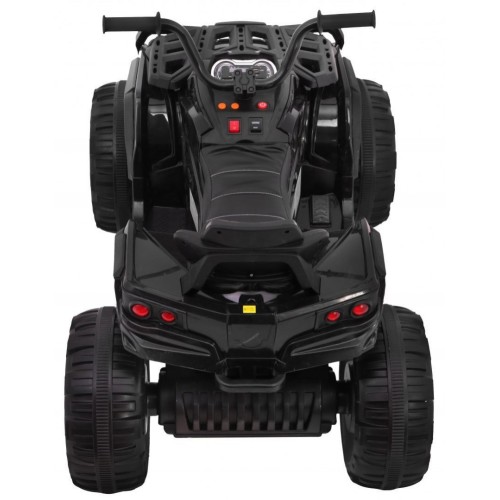 Čtyřkolka ATV dětská baterie černá + kola EVA + rádio MP3 + LED + pomalý start