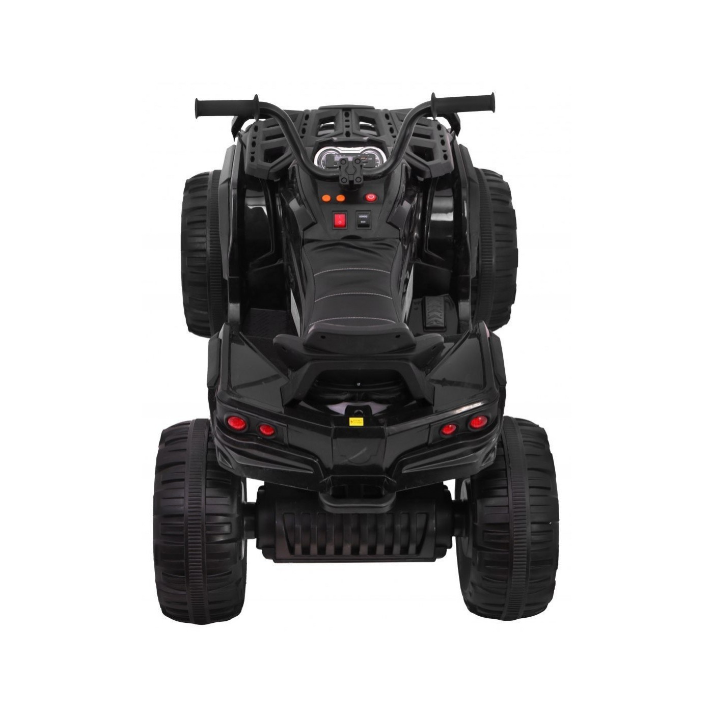 Čtyřkolka ATV dětská baterie černá + kola EVA + rádio MP3 + LED + pomalý start