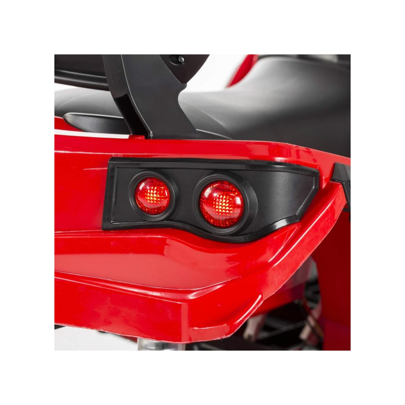 Quad ATV dobíjecí dětská červená EVA kola MP3 rádio LED pomalý start
