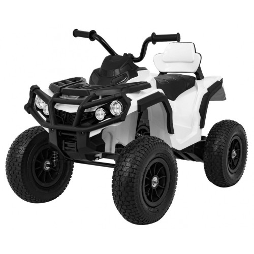 Quad ATV Air dobíjecí dětská bílá kola nafouknutá MP3 rádio pomalý start