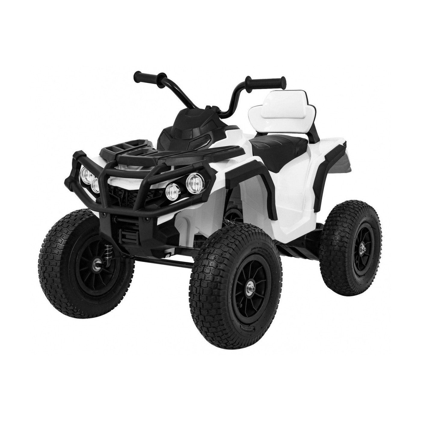 Quad ATV Air dobíjecí dětská bílá kola nafouknutá MP3 rádio pomalý start