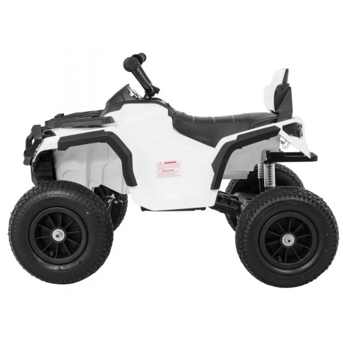 Quad ATV Air dobíjecí dětská bílá kola nafouknutá MP3 rádio pomalý start