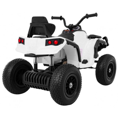Quad ATV Air dobíjecí dětská bílá kola nafouknutá MP3 rádio pomalý start