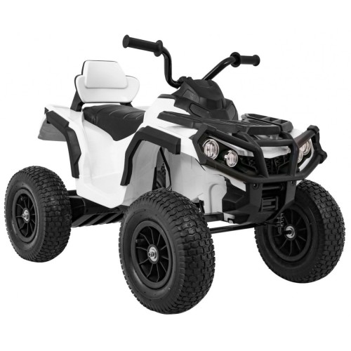 Quad ATV Air dobíjecí dětská bílá kola nafouknutá MP3 rádio pomalý start