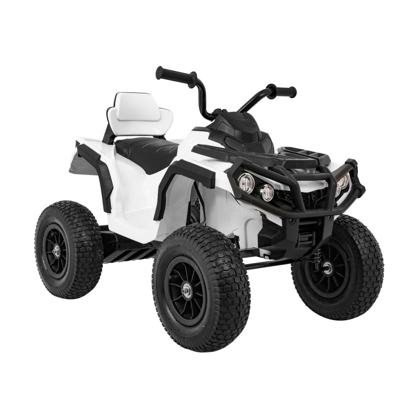 Quad ATV Air dobíjecí dětská bílá kola nafouknutá MP3 rádio pomalý start