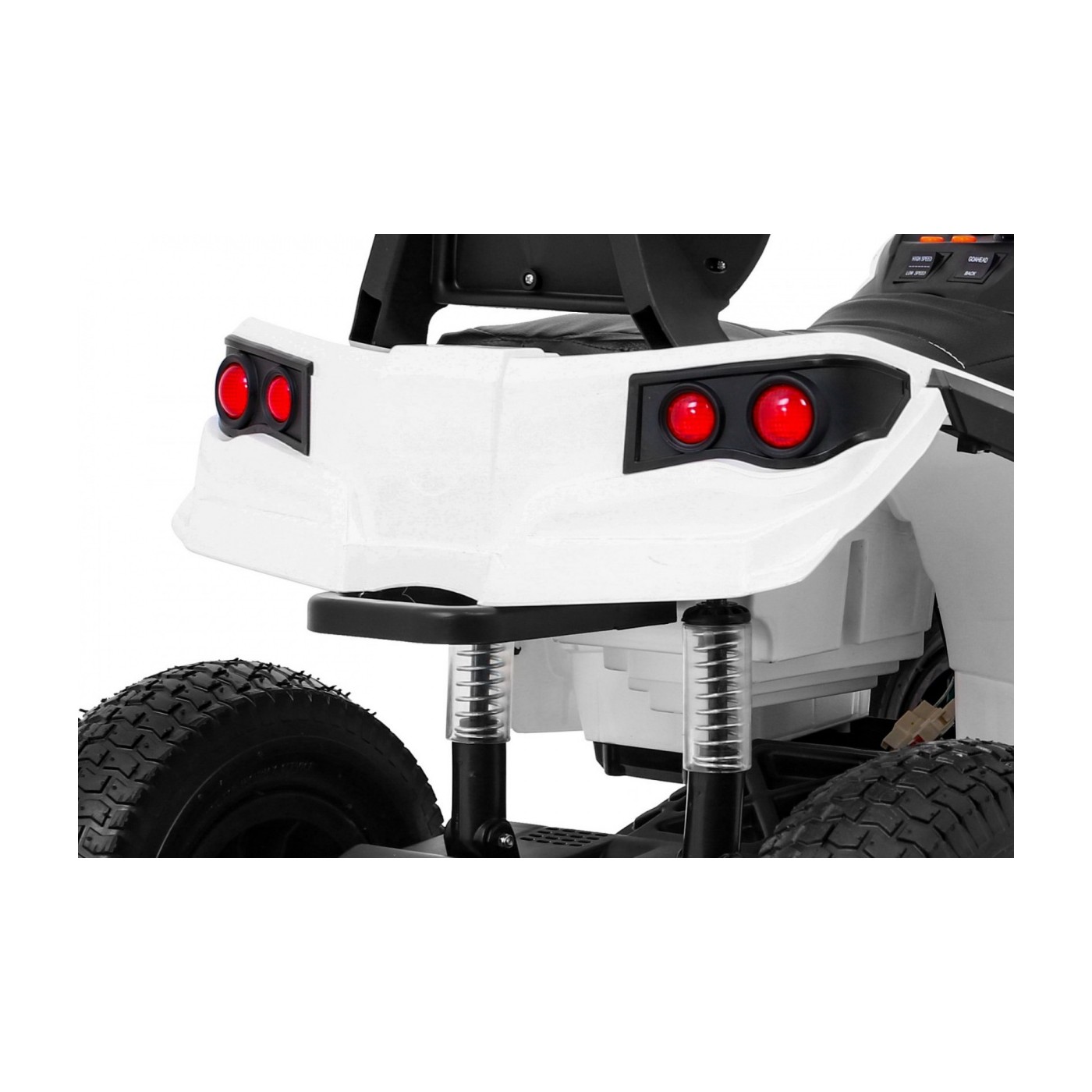 Quad ATV Air dobíjecí dětská bílá kola nafouknutá MP3 rádio pomalý start