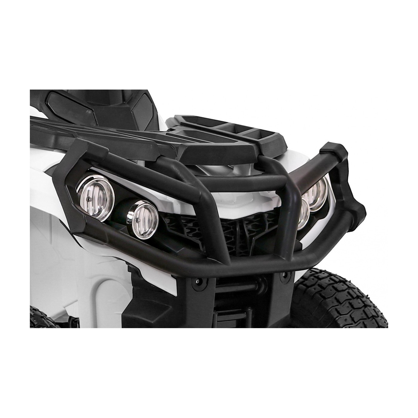 Quad ATV Air dobíjecí dětská bílá kola nafouknutá MP3 rádio pomalý start