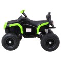 Quad ATV Air dobíjecí dětská černo-zelená kola nafouknutá MP3 rádio pomalý start