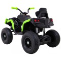 Quad ATV Air dobíjecí dětská černo-zelená kola nafouknutá MP3 rádio pomalý start