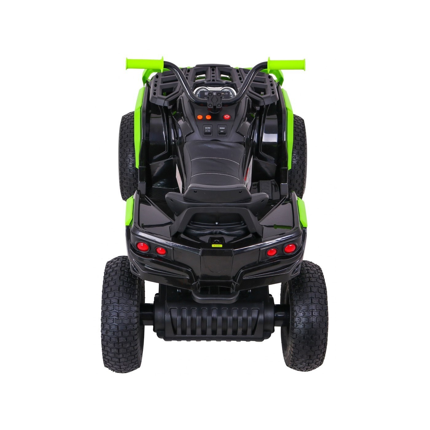 Quad ATV Air dobíjecí dětská černo-zelená kola nafouknutá MP3 rádio pomalý start