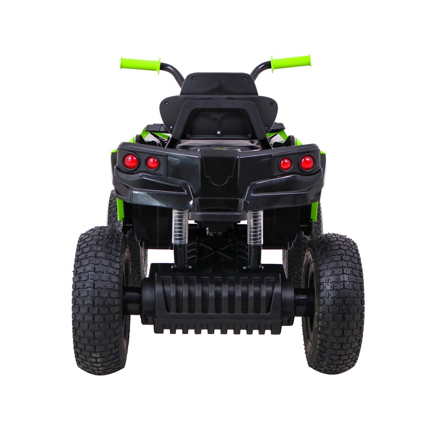Quad ATV Air dobíjecí dětská černo-zelená kola nafouknutá MP3 rádio pomalý start