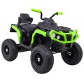 Quad ATV Air dobíjecí dětská černo-zelená kola nafouknutá MP3 rádio pomalý start