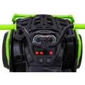 Quad ATV Air dobíjecí dětská černo-zelená kola nafouknutá MP3 rádio pomalý start