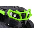 Quad ATV Air dobíjecí dětská černo-zelená kola nafouknutá MP3 rádio pomalý start
