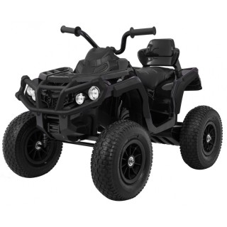 Čtyřkolka ATV Air Baterie Powečervená Kids černá + kola nafouknutá + MP3 rádio + pomalý start