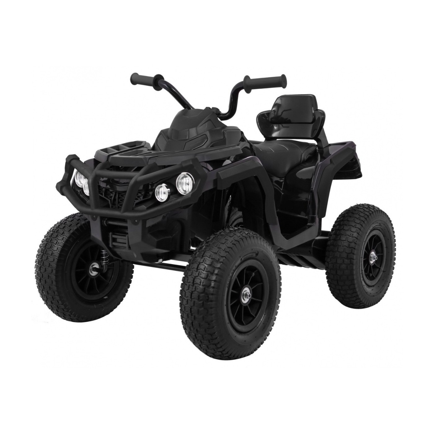 Čtyřkolka ATV Air Baterie Powečervená Kids černá + kola nafouknutá + MP3 rádio + pomalý start