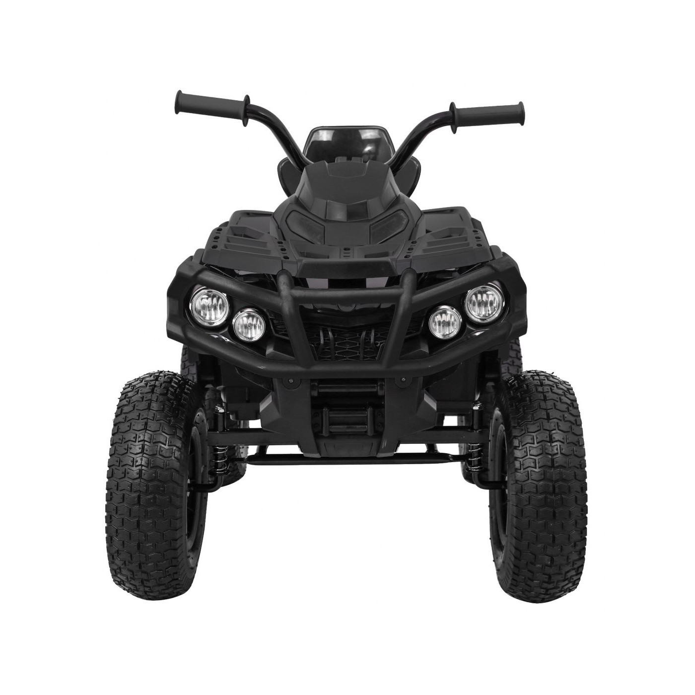 Čtyřkolka ATV Air Baterie Powečervená Kids černá + kola nafouknutá + MP3 rádio + pomalý start