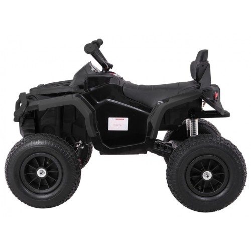 Čtyřkolka ATV Air Baterie Powečervená Kids černá + kola nafouknutá + MP3 rádio + pomalý start