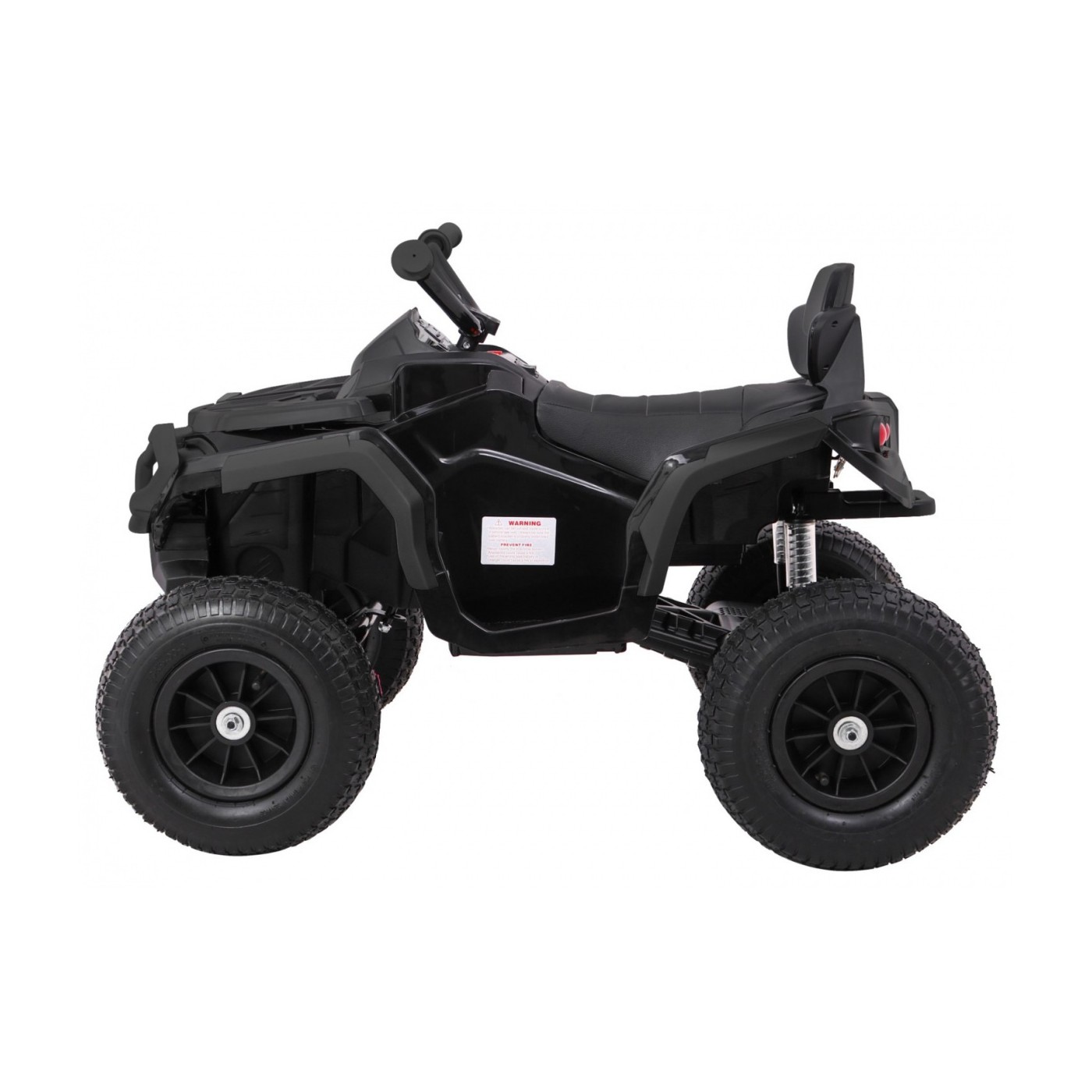 Čtyřkolka ATV Air Baterie Powečervená Kids černá + kola nafouknutá + MP3 rádio + pomalý start